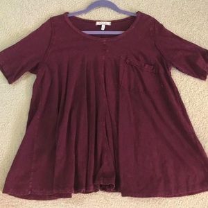 Anthropologie Eri+Ali Maroon Shirt